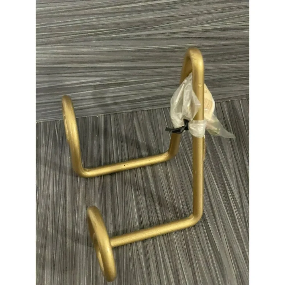 Brass Easel Cabinet Plate Book Display‎ Metal Wall Hanger Rack Black Vintage